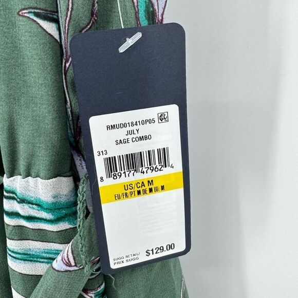 Rachel Roy Green Floral Dress July Sage Combo High Low Hem Medium NWT - Picture 5 of 11